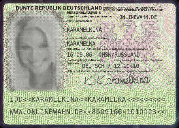 Паспорт германии образец - 84 фото